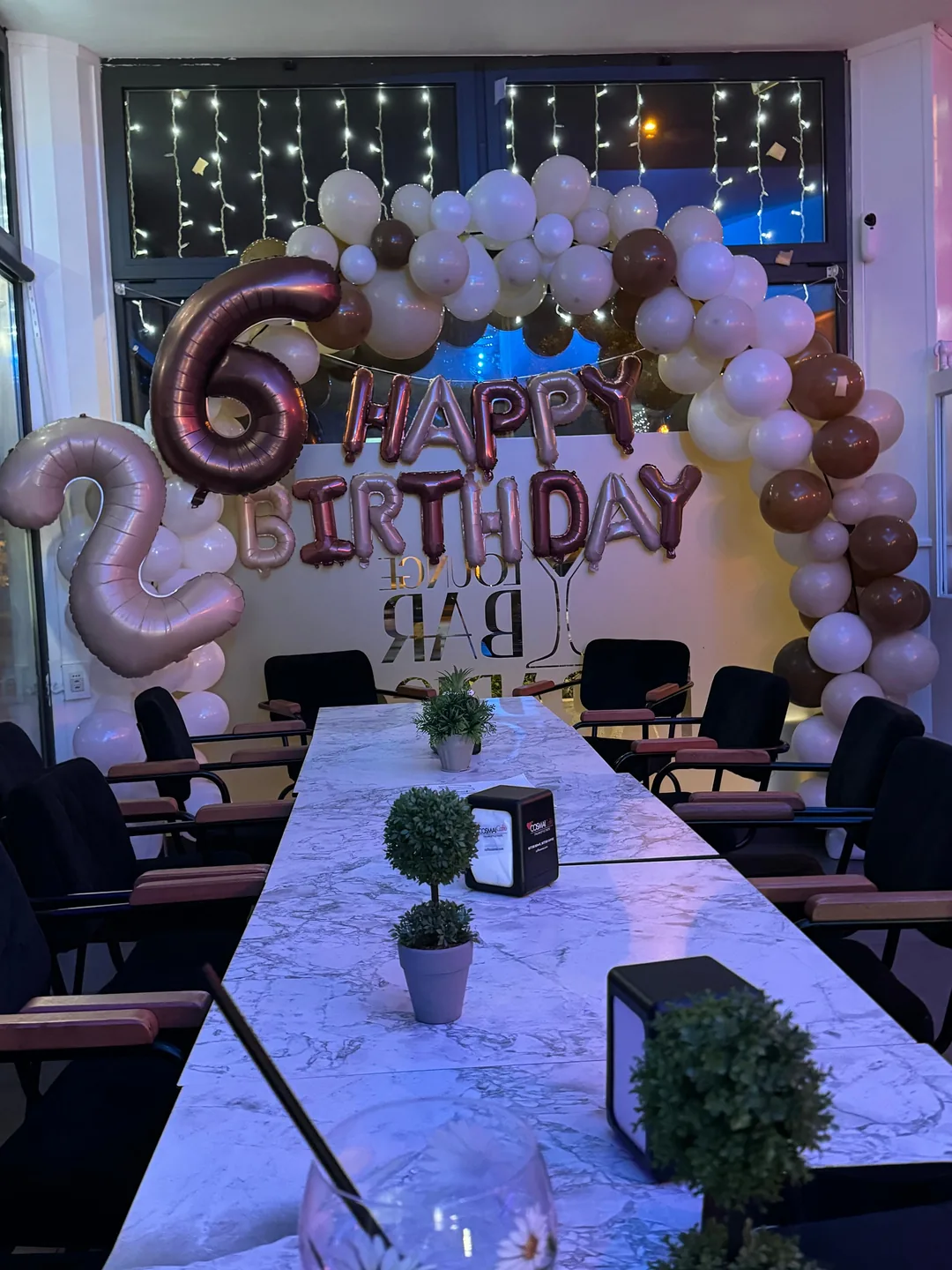 Allestimento originale per una festa di compleanno al Paradiso